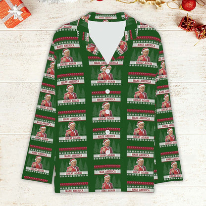Make America Great Again Pajamas, Trump Xmas Holiday Pajamas, Trump President Pajamas 681741 - GOP