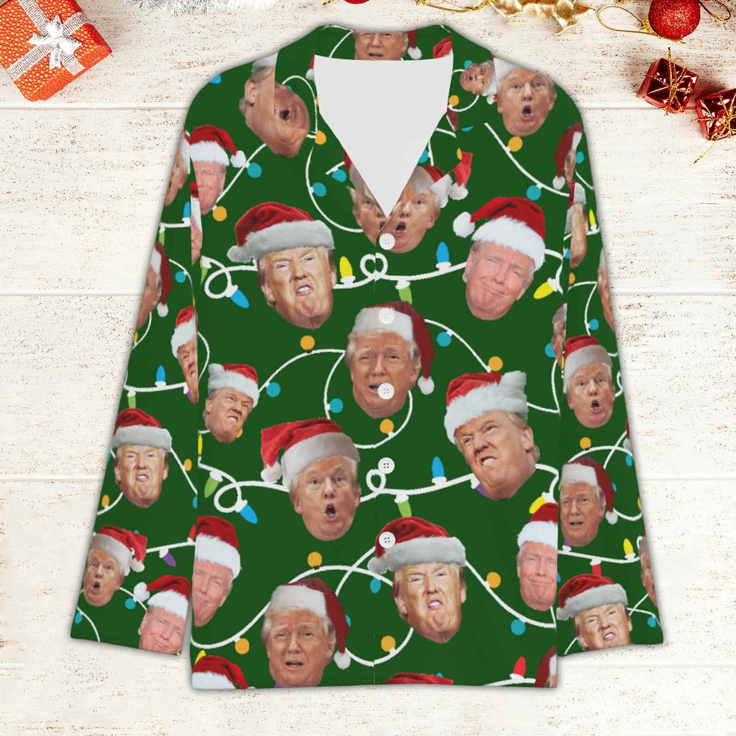 Funny Trump Face Pajamas,Trump Christmas Pajamas, Trump Won 2024 Pajamas M1763- GOP