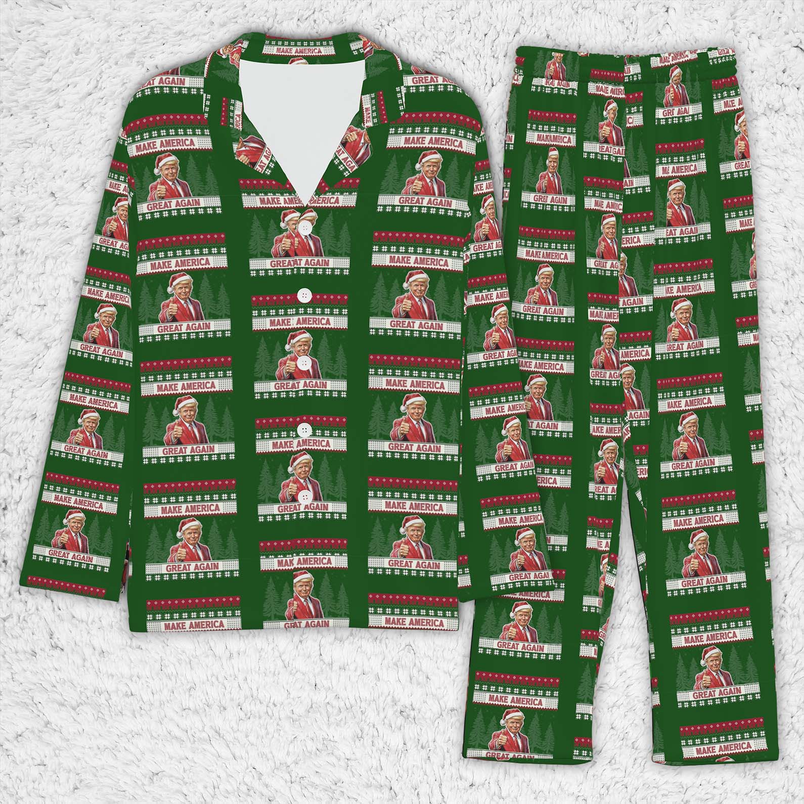 Make America Great Again Pajamas, Trump Xmas Holiday Pajamas, Trump President Pajamas 681741 - GOP