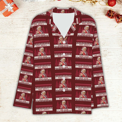 Make America Great Again Pajamas, Trump Xmas Holiday Pajamas, Trump President Pajamas 681741 - GOP