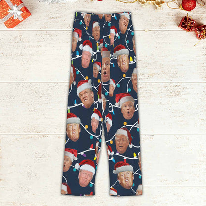 Funny Trump Face Pajamas,Trump Christmas Pajamas, Trump Won 2024 Pajamas M1763- GOP