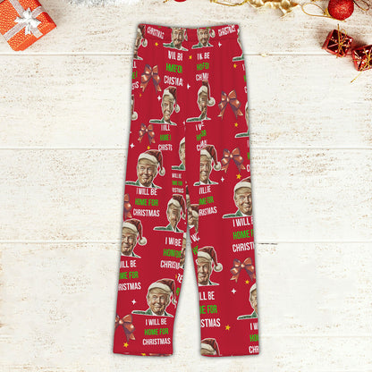 I'll Be Home For Christmas, Coquette Bow Trump Christmas Pajamas, Family Christmas Shirt M1780- GOP