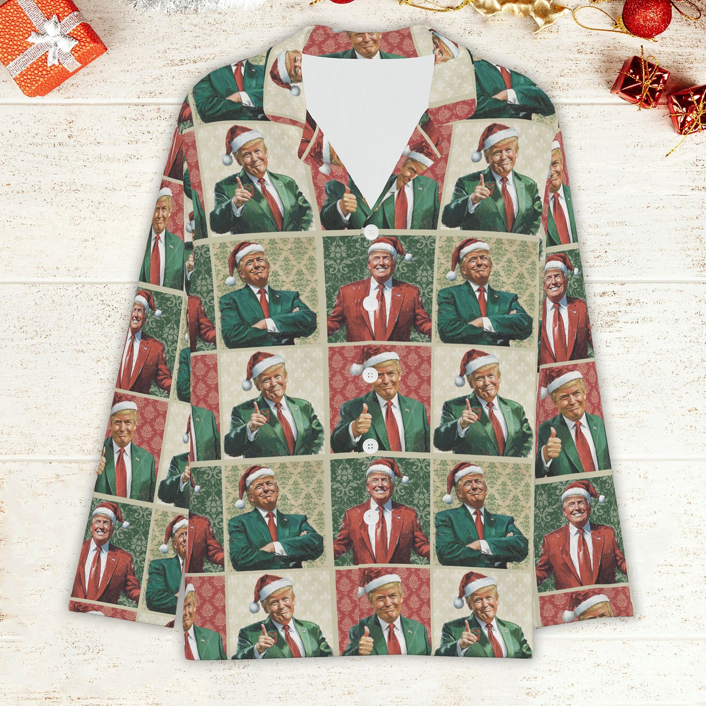 Jolly Trump Christmas Pajamas, Trump Xmas Holiday Pajamas, Trump President Pajamas 681833 - GOP