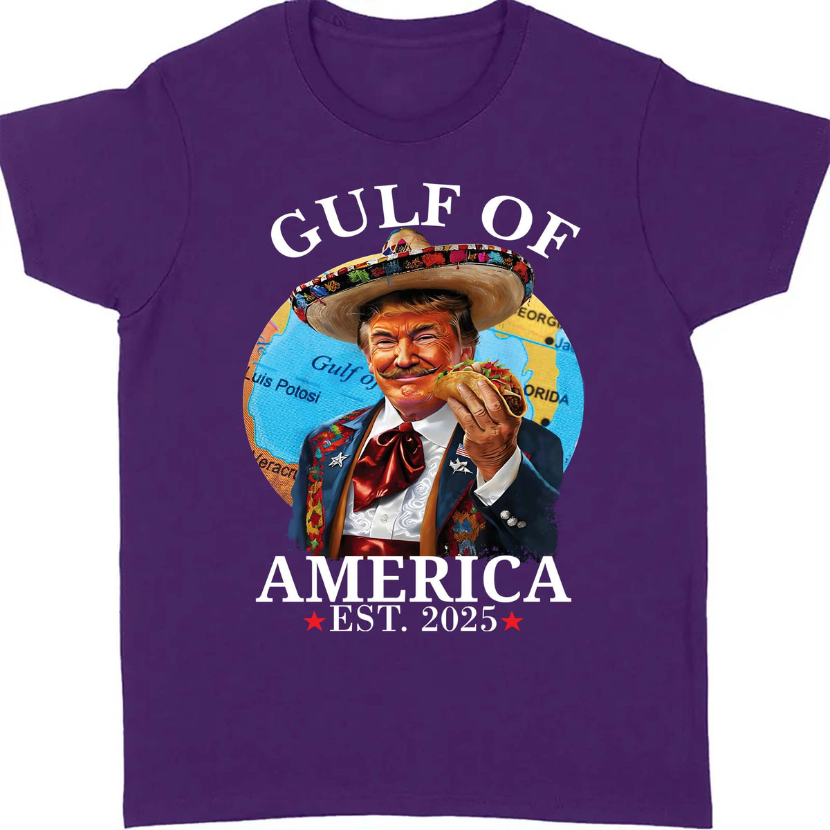 Trump Gulf Of America Shirt, Funny Trump With Taco Tee, 47th President Trump Shirt, Republicans Dark Shirt 682122 - GOP