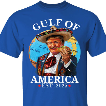 Trump Gulf Of America Shirt, Funny Trump With Taco Tee, 47th President Trump Shirt, Republicans Dark Shirt 682122 - GOP