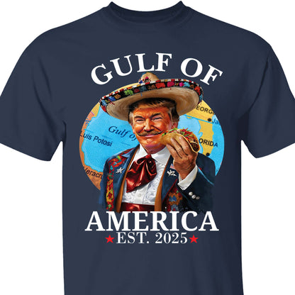 Trump Gulf Of America Shirt, Funny Trump With Taco Tee, 47th President Trump Shirt, Republicans Dark Shirt 682122 - GOP