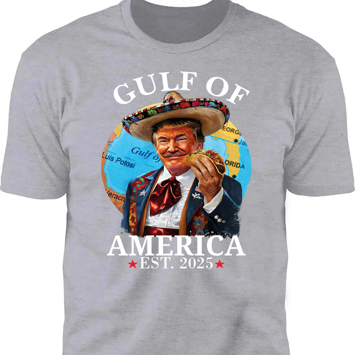Trump Gulf Of America Shirt, Funny Trump With Taco Tee, 47th President Trump Shirt, Republicans Dark Shirt 682122 - GOP