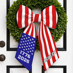 USA 250 Years Anniversary Wreath Sash | American Flag Sash | Patriotic Door Decor 684817