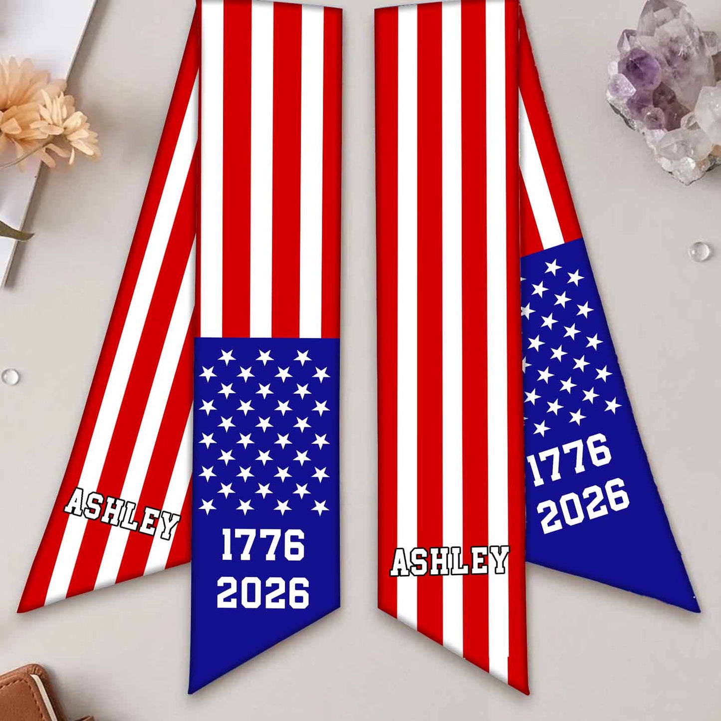 USA 250 Years Anniversary Wreath Sash | American Flag Sash | Patriotic Door Decor 684817