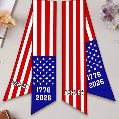 USA 250 Years Anniversary Wreath Sash | American Flag Sash | Patriotic Door Decor 684817