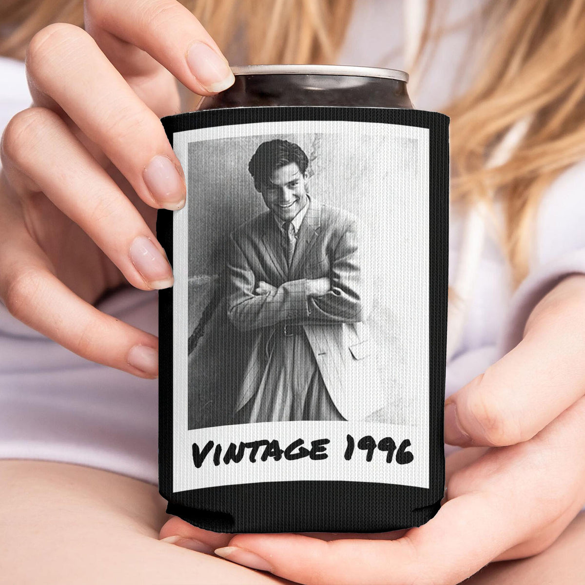 Personalized Insulated Can Cooler | Custom Vintage Year and Text Can Sleeve | Funny Milestone Birthday Favor | Can Holder Gift for Him Her | 682409