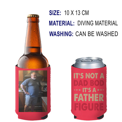 Personalized It's Not A Dad Bod Can Cooler | Custom Dad Photo Can Holder | Gift for Dad | Father's Day Gift Idea 682427