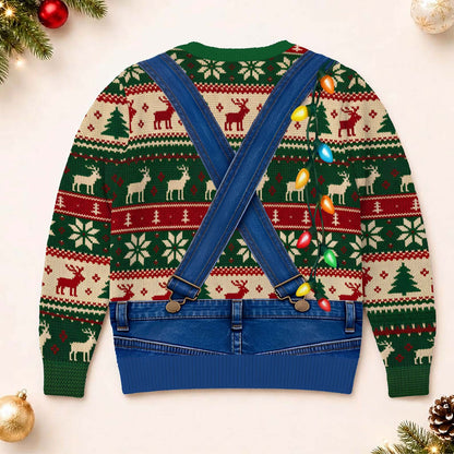 Custom Pet Photo Ugly Christmas Sweatshirt, Personalized Dog Cat Holiday Sweater, Pet Lover Gift 686530