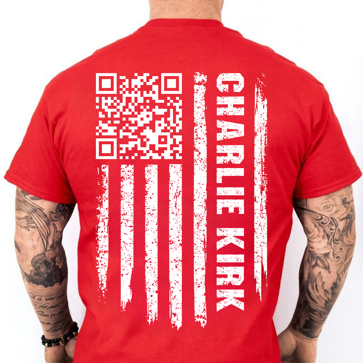 QR Code Charlie Kirk Shirt | Justice Charlie Kirk Memorial  Backside Shirt