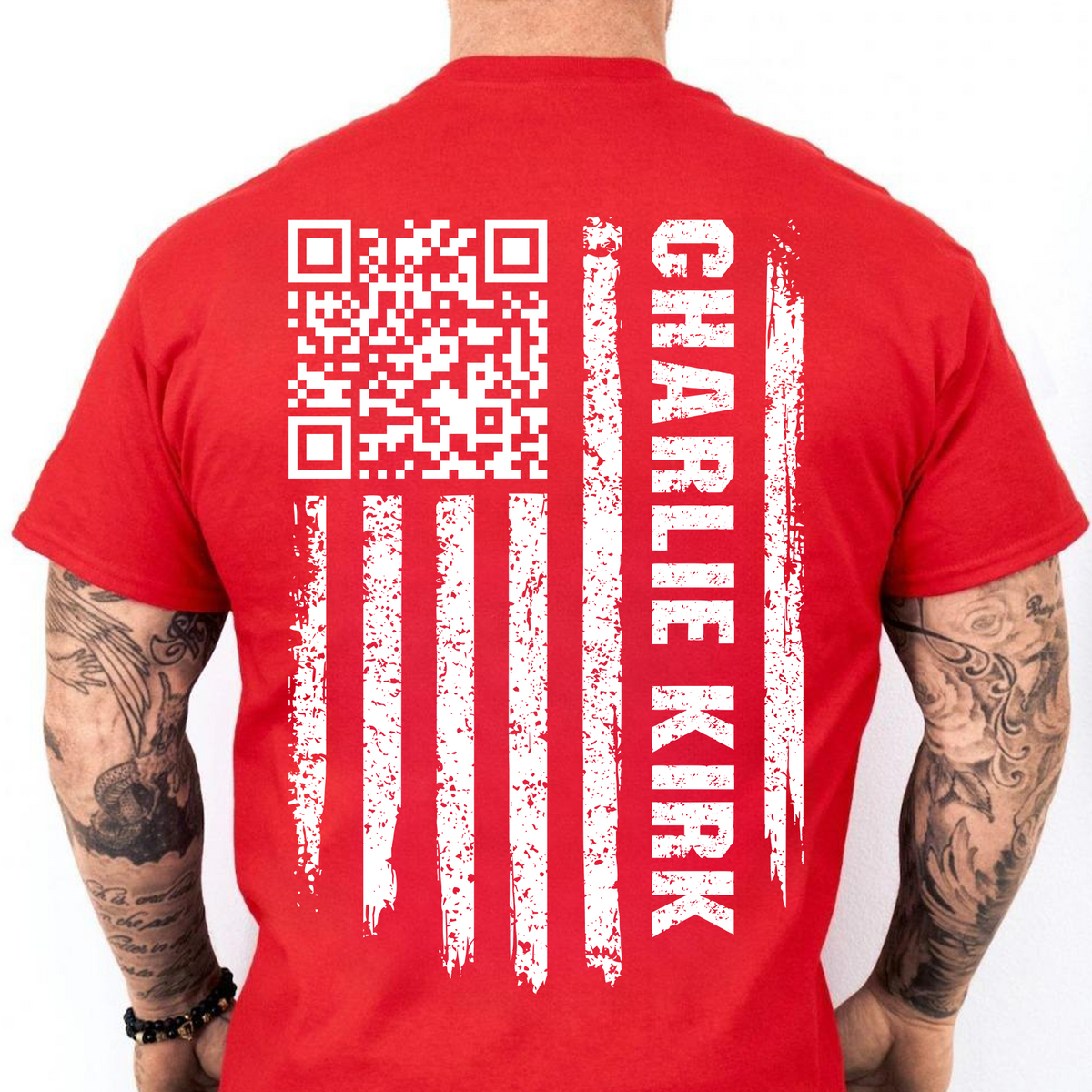 QR Code Charlie Kirk Red Shirt | We Wear Red Charlie Kirk Birthday October 14 Backside Shirt 683160