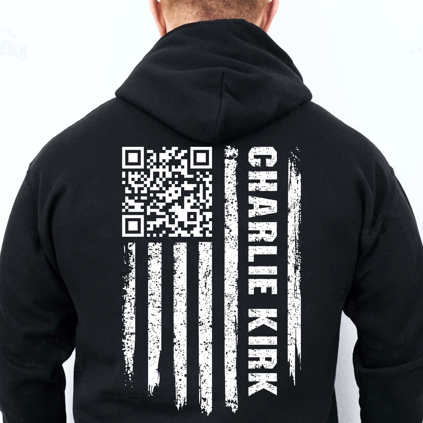 QR Code Charlie Kirk Shirt | Justice Charlie Kirk Memorial  Backside Shirt