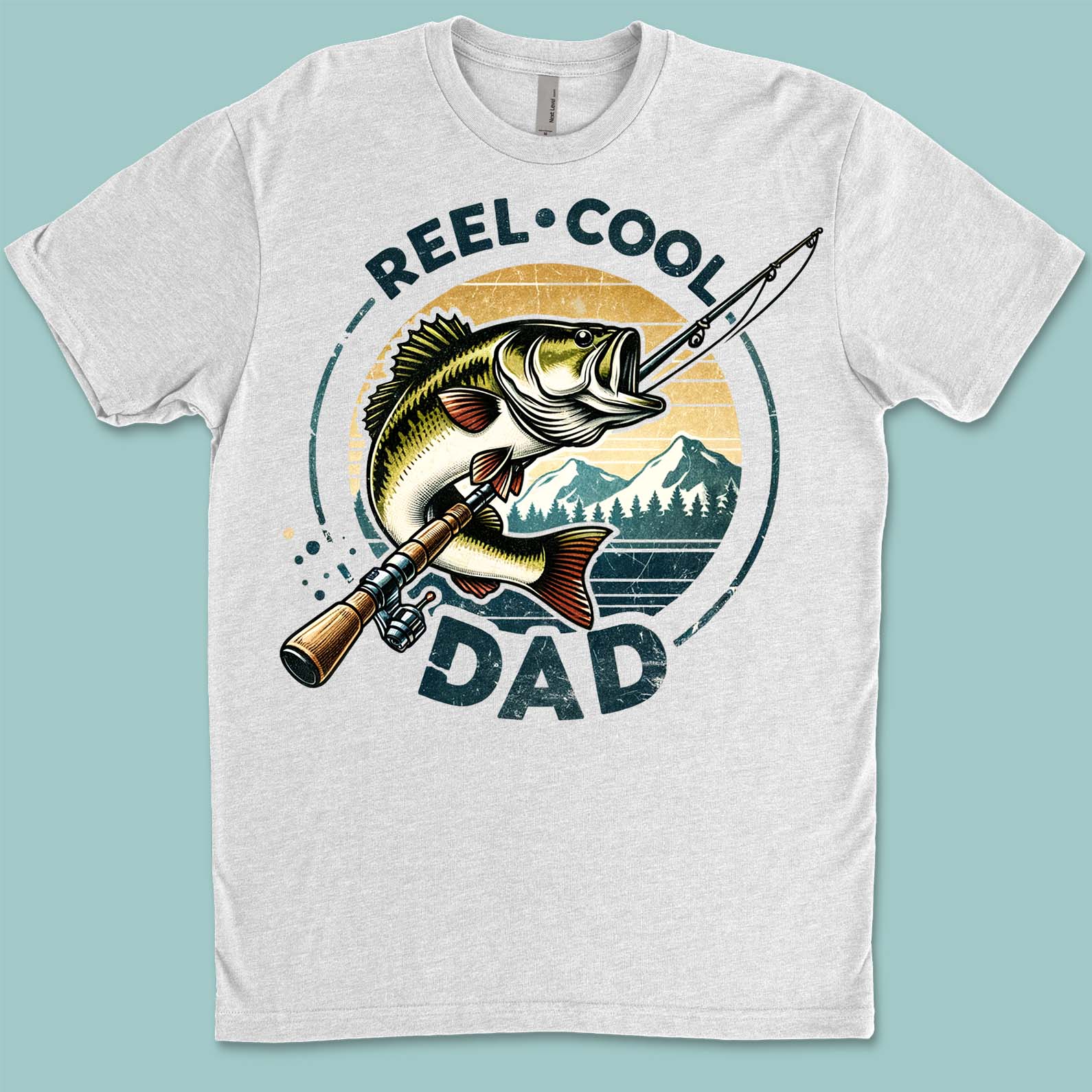 Reel Cool Dad Fishing Shirt – Retro Bass Fishing T-Shirt for Men | Father's Day Gift, Funny Fishing Dad Shirt, Dad Birthday Gift 682288