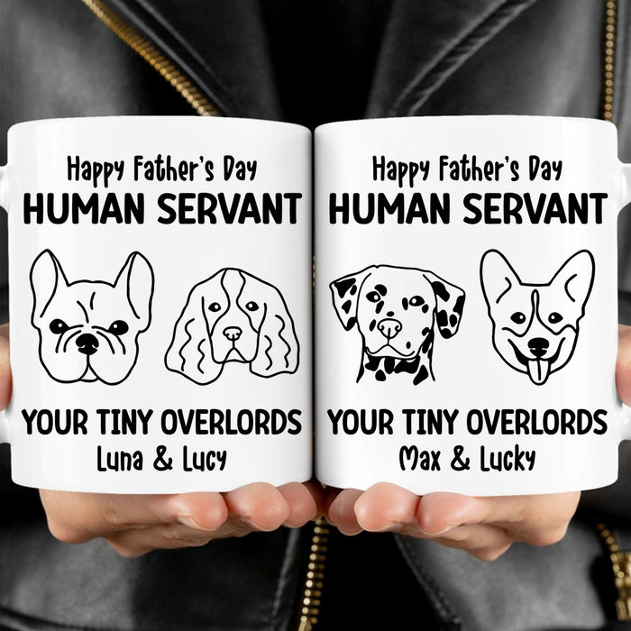 To My Human Servant Personalized Custom Photo Dog Cat Mug Gift For Dad Mom T783