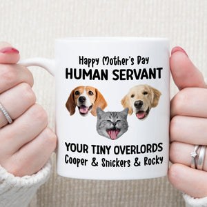 To My Human Servant Personalized Custom Photo Dog Cat Mug Gift For Dad Mom T783