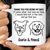 Thank You Being Dad Mom Personalized Custom Photo Dog Cat Mug T786