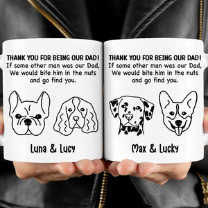 Thank You Being Dad Mom Personalized Custom Photo Dog Cat Mug T786