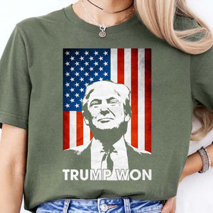 Trump Won 2024, Trump Winning Election Shirt, Trump 47th President Shirt Dark T1712 - GOP