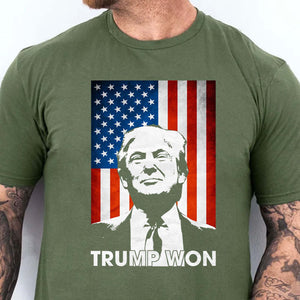 Trump Won 2024, Trump Winning Election Shirt, Trump 47th President Shirt Dark T1712 - GOP