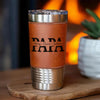 Personalized Papa Leather Tumbler, Custom Name Dad Grandad Leather Tumbler, Gift for Him, Grandpa, Husband 683842
