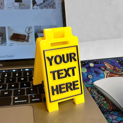 Custom Mini Floor Sign, Personalized Mini Desk Sign for Office, Home, or Business, Gift for Coworker 683802