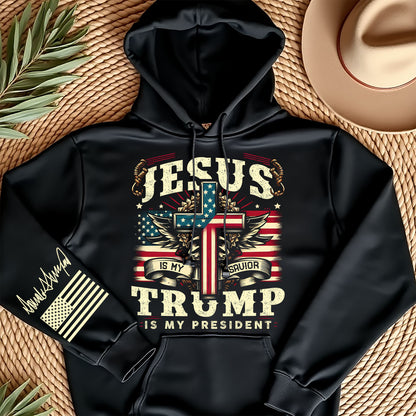 Jesus Is My Savior Trump Is My President Shirt, 47th President Trump Vintage Shirt, Republicans Dark Shirt 682109 - GOP