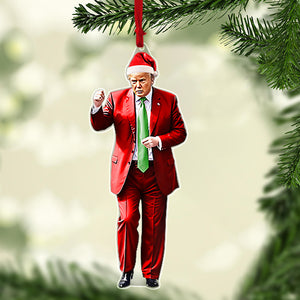 Trump Dancing Ornament, Funny Trump Christmas Acrylic Ornament | Perfect for Car & Christmas Tree Decor T1765 - GOP