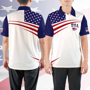 USA 250 Years Polo Shirt, Patriotic American Flag Golf Polo, 4th Of July AOP Polo Shirt 685302