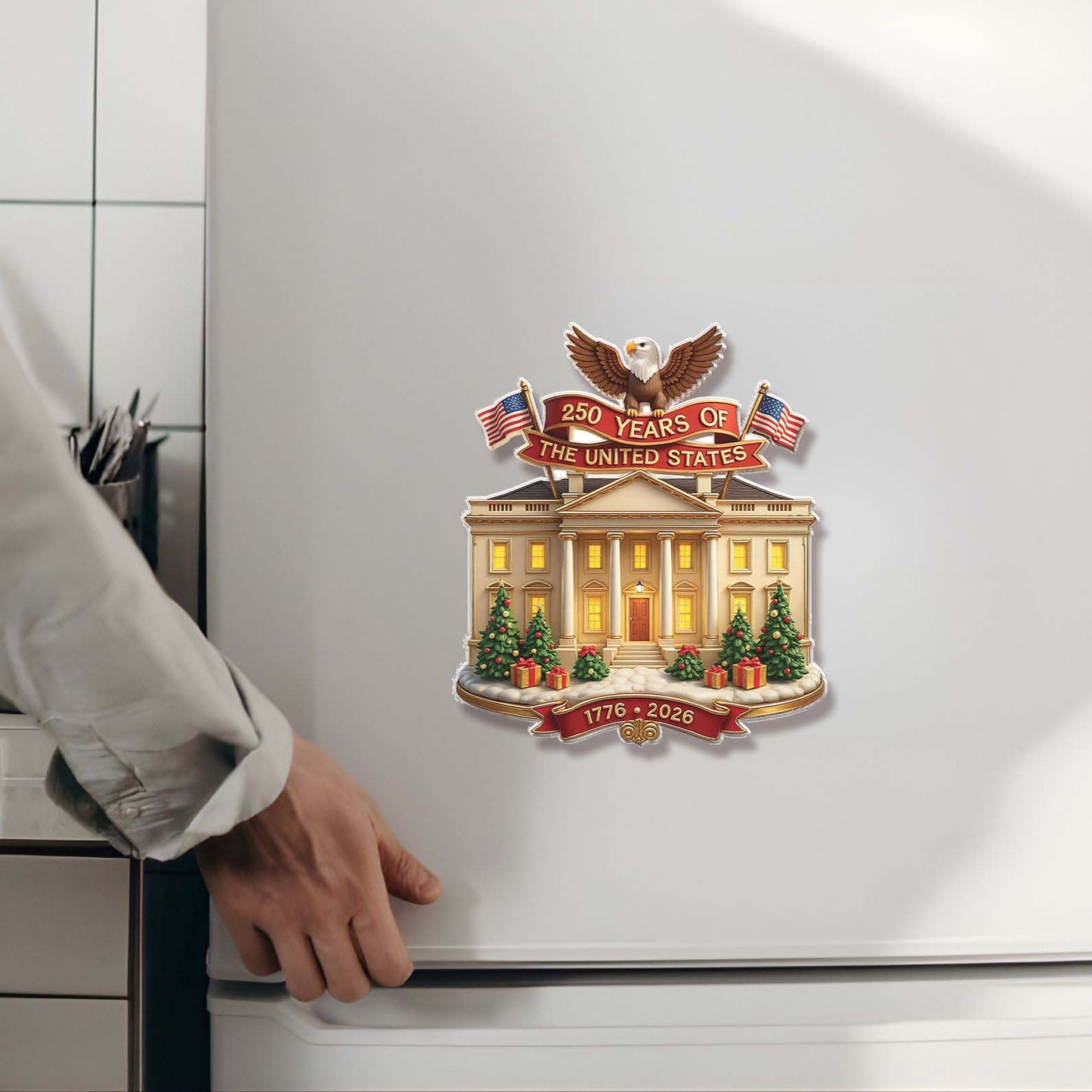 250 Years of America Acrylic Fridge Magnets | 250th Anniversary 1776–2026 | Patriotic 4th of July Magnets 684068