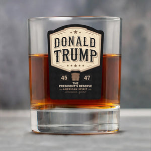 Donald Trump 45 47 | Trump 2024 Whisky Glass | President Trump Print Whisky Glasses M1812- GOP