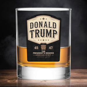 Donald Trump 45 47 | Trump 2024 Whisky Glass | President Trump Print Whisky Glasses M1812- GOP