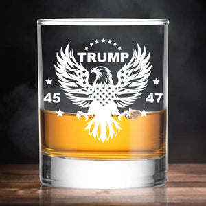 America Is My Supreme Priority | US Election Whisky Glass | Trump 47th President Print Whisky Glasses T1760 - GOP