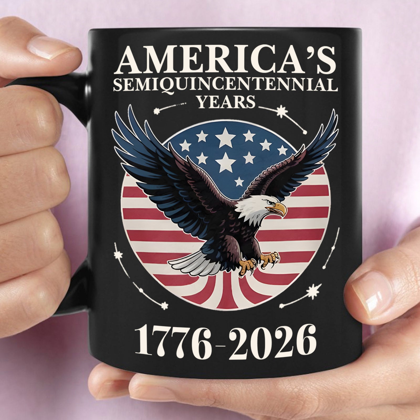 America's 250 Years Semiquincentennial Black Mug | Happy 250th Birthday USA | Patriotic 4th of July Mug | America 250th Anniversary | Independence Day Black Mug 682543