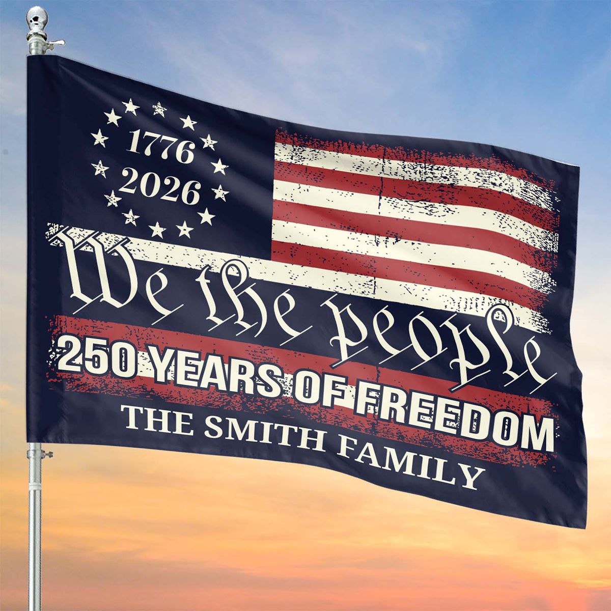 Personalized 250 Years Of Freedom Flag | Happy 250th Birthday USA Flag | America 250th Anniversary Flag | Patriotic 4th Of July House Flag Garden Flag 682490