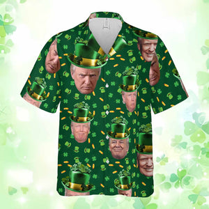 Trump St. Patrick's Day Hawaiian Shirt| St. Patrick's Day 3D Shirt | Trump Funny Hawaiian Shirt 681870 - GOP