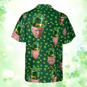 Trump St. Patrick's Day Hawaiian Shirt| St. Patrick's Day 3D Shirt | Trump Funny Hawaiian Shirt 681870 - GOP