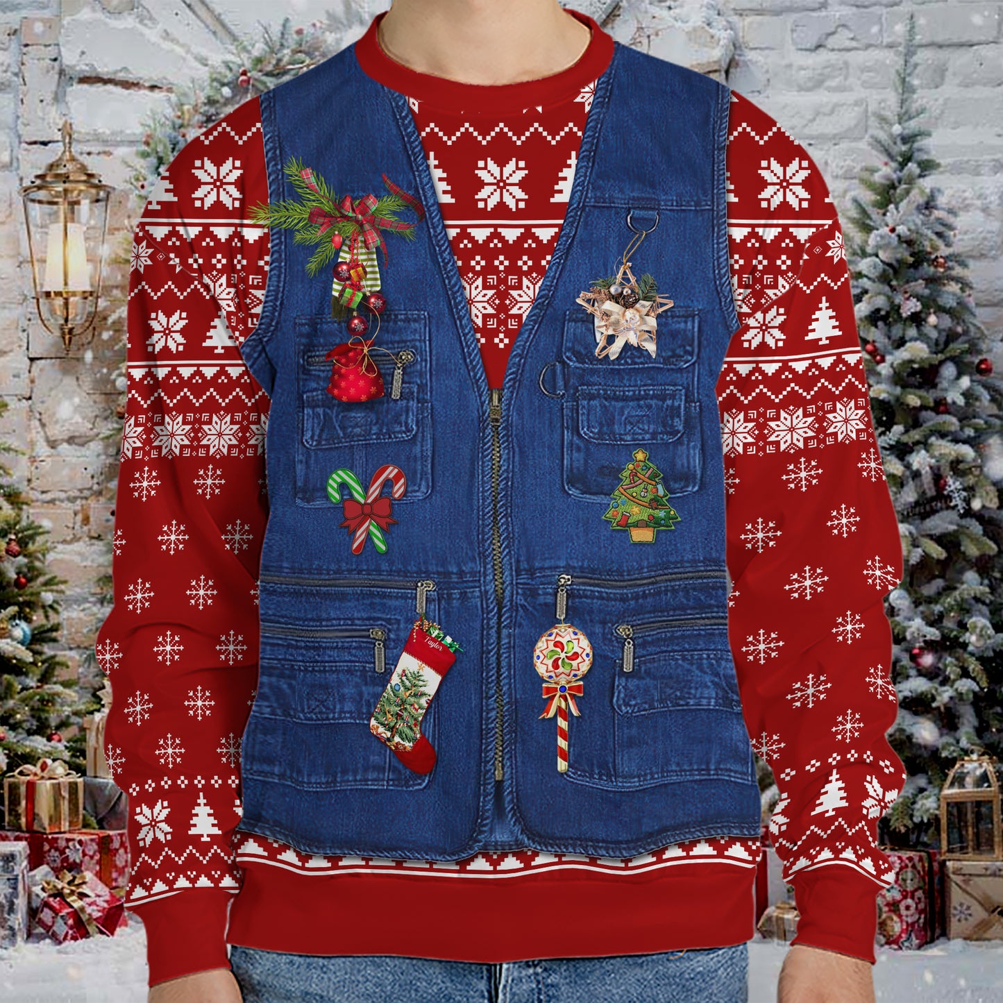 Custom Photo Ugly Sweater | Personalized All-Over-Printed Sweatshirt | Christmas Gift For Dog Lovers Cat Lovers 683583