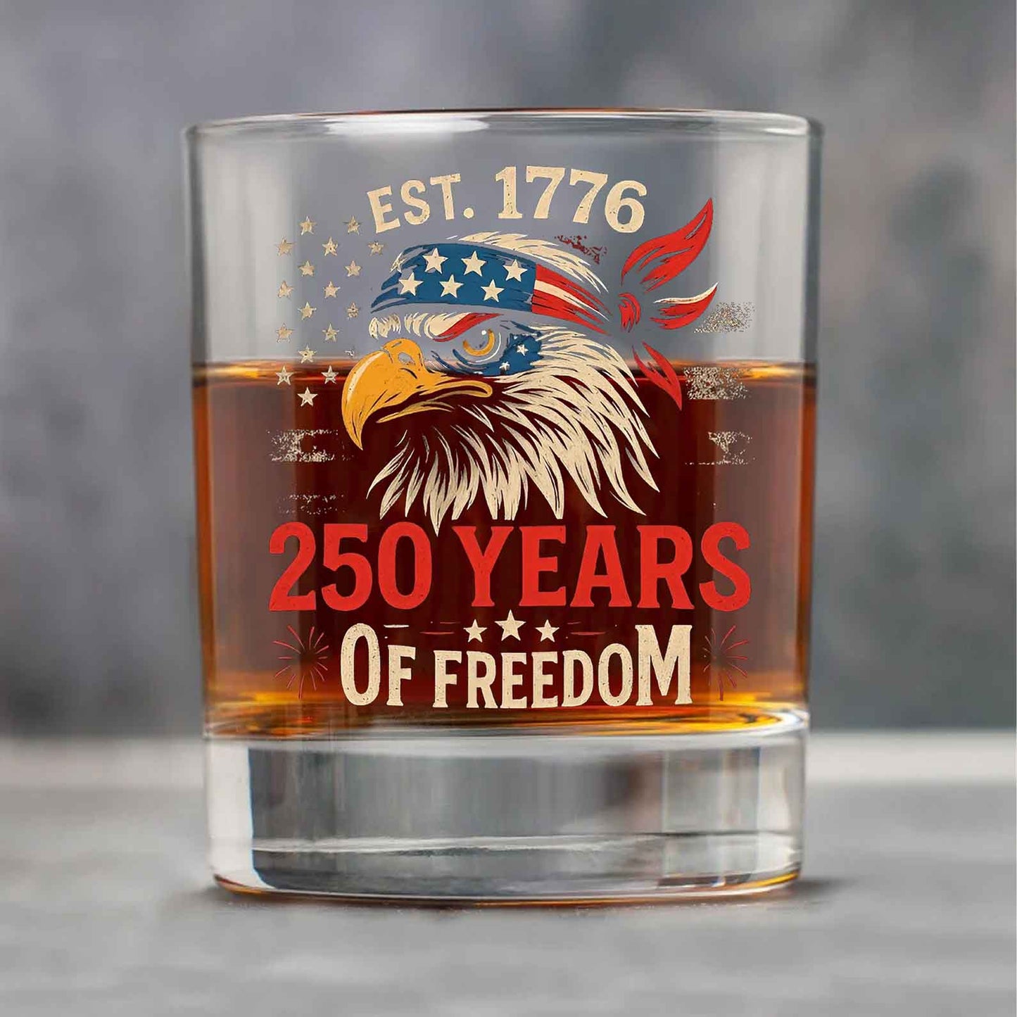 250 Years Of Freedom Whiskey Glass | Happy 250th Birthday USA Whiskey Glass Beer Glass 683730