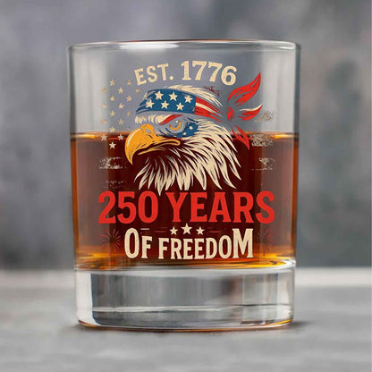 250 Years Of Freedom Whiskey Glass | Happy 250th Birthday USA Whiskey Glass Beer Glass 683730