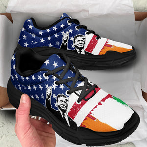 Trump US Irish Flag Chunky Shoes | Trump Unisex Shoes | St. Patrick's Day Shoes | Patriotic Chunky Shoes 681947 - GOP