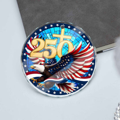 250 Years Of America Eagle Glass Ornament | America 250 Anniversary | Happy 250th Birthday USA | Patriotic 4th Of July Glass Ornament For Christmas Decor 682738