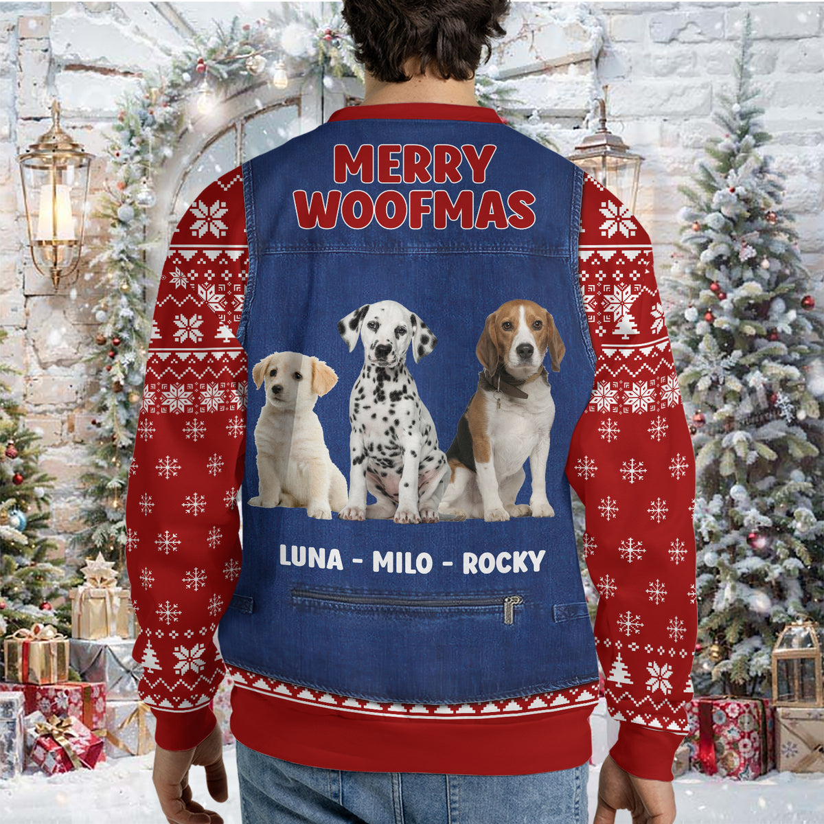 Custom Photo Ugly Sweater | Personalized All-Over-Printed Sweatshirt | Christmas Gift For Dog Lovers Cat Lovers 683583