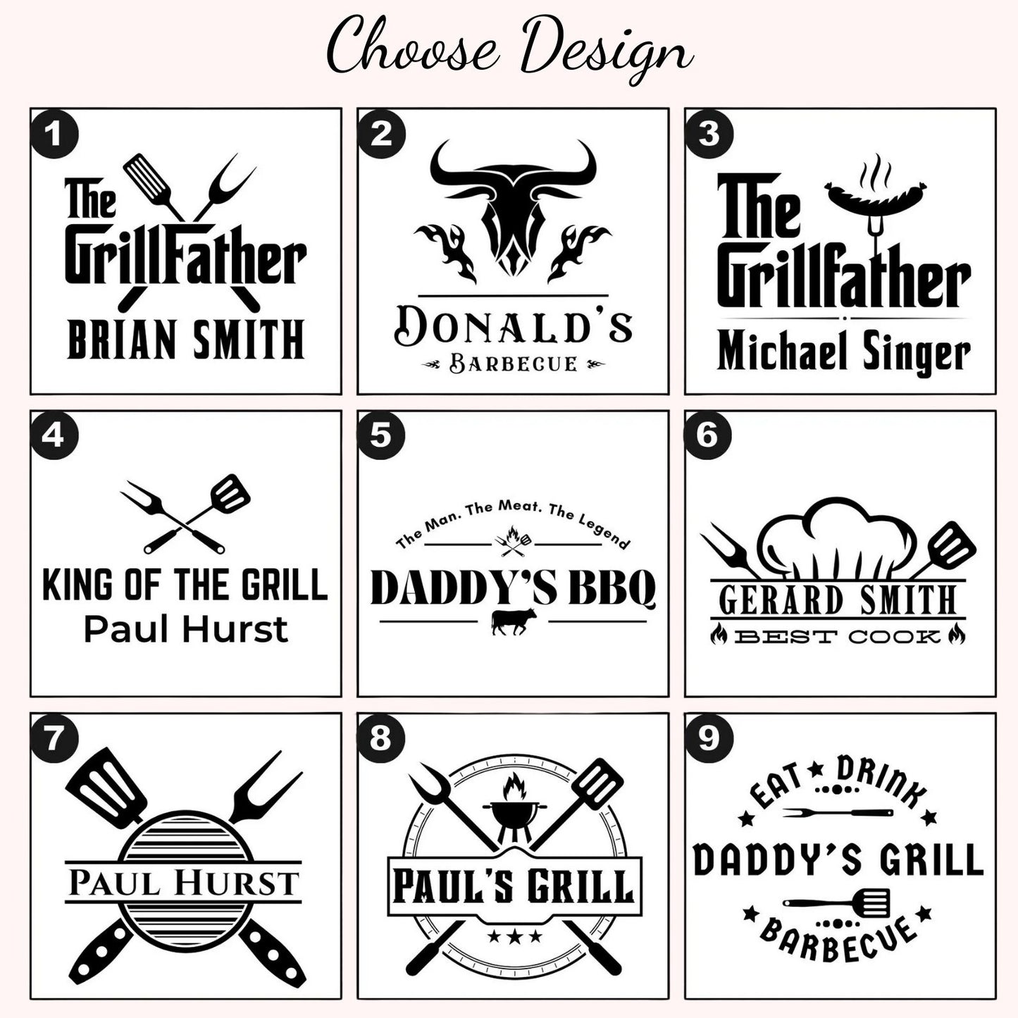 Personalized Grilling Cutting Board | Custom Grill Board | BBQ Cutting Board | Wooden Gift For Men, Dad, Grandpa 683767