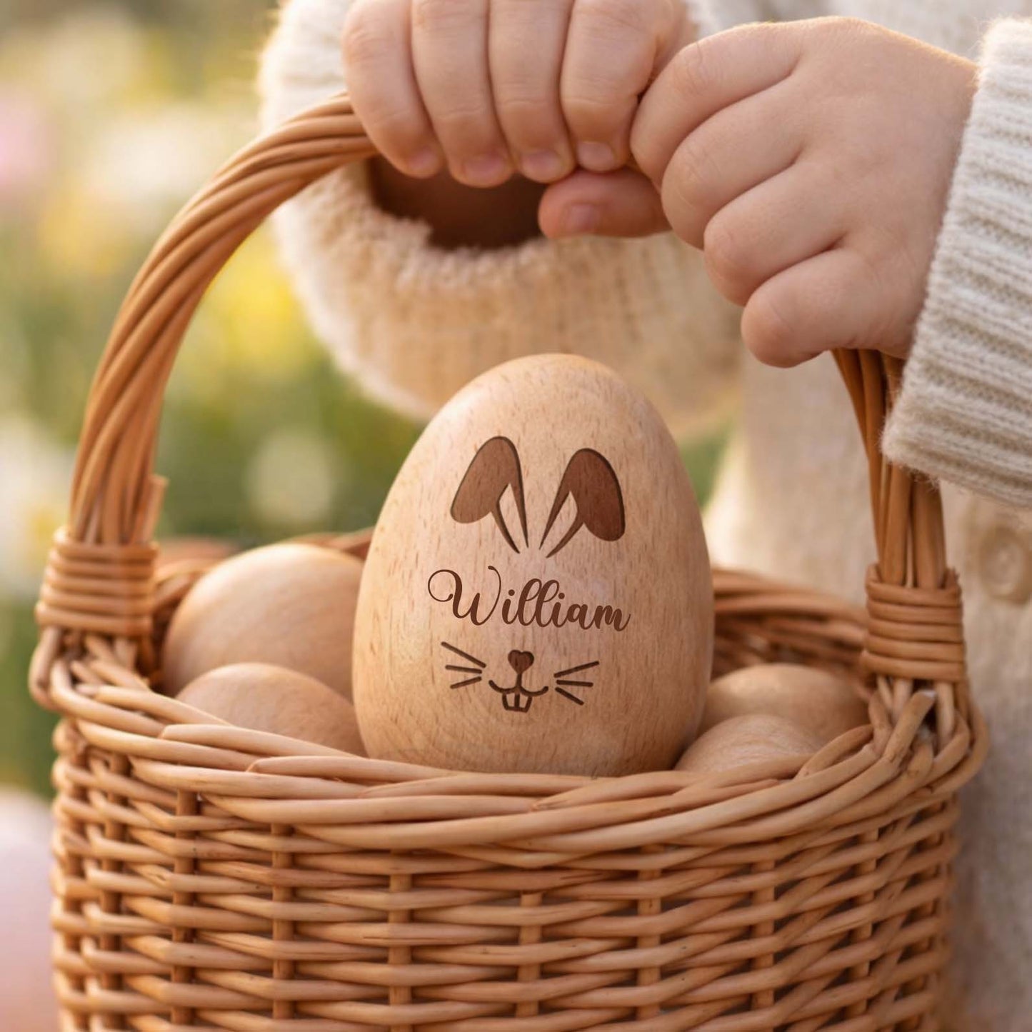 Personalized Wooden Musical Egg | Musical Wooden Easter Egg Shakers | Custom Easter Gift | Baby First Easter 684464
