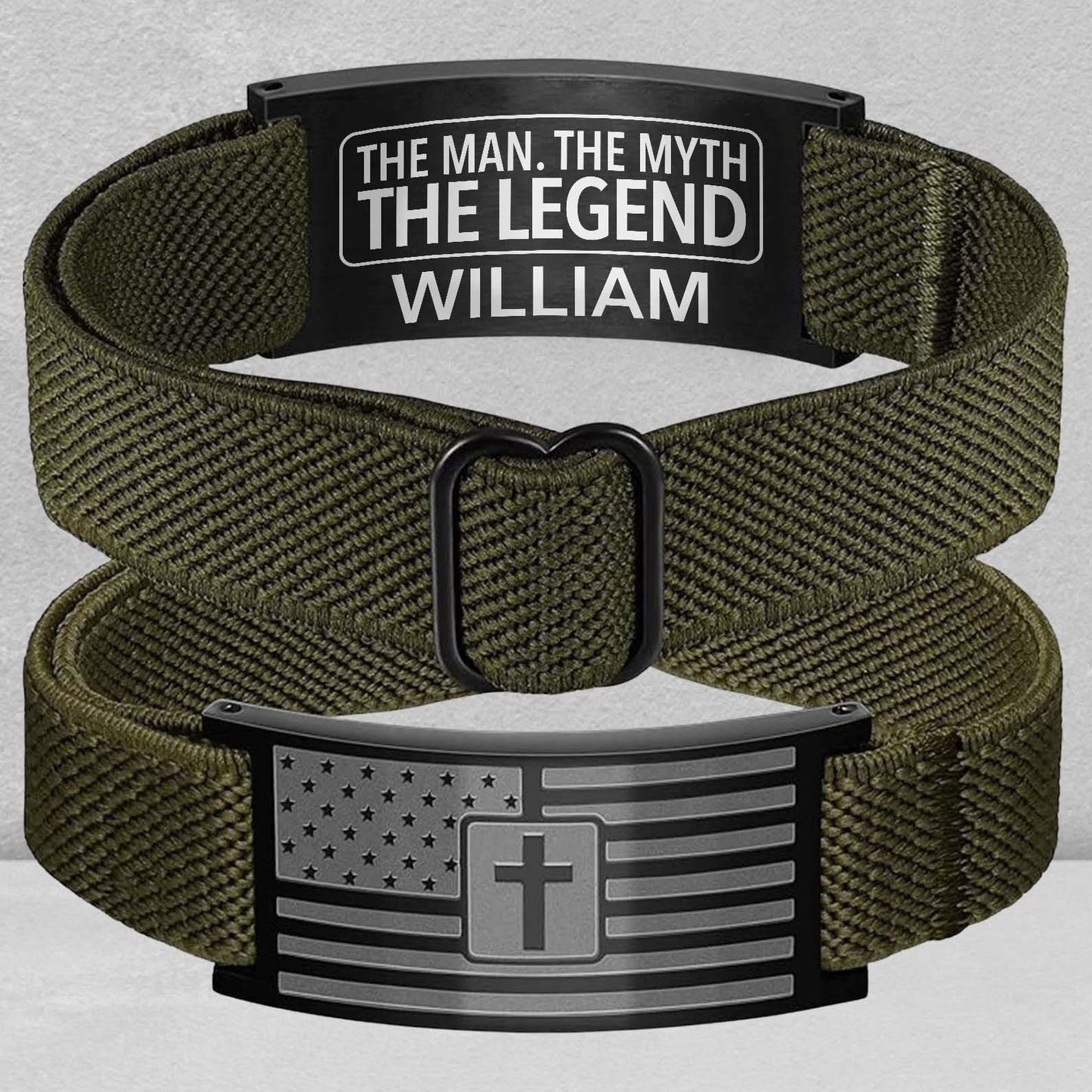 Custom The Man The Myth The Legend Nylon Bracelet for Men | Personalized Nylon Wristbands | Stocking Stuffers For Man 683903