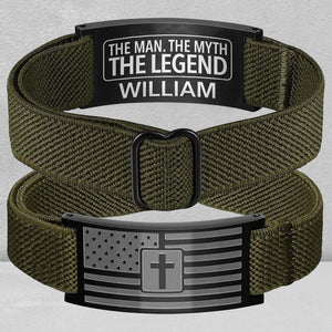 Custom The Man The Myth The Legend Nylon Bracelet for Men | Personalized Nylon Wristbands | Stocking Stuffers For Man 683903